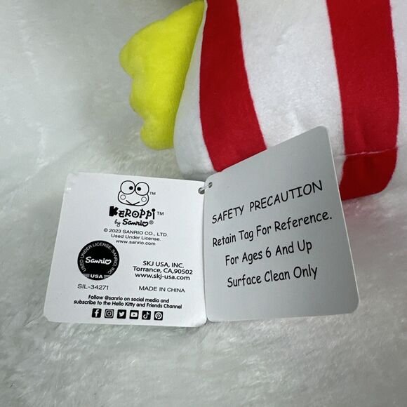 12” Keroppi Sanrio 2023 Frog Kawaii Plush Stuffed Animal Toy Doll Hello Kitty - Picture 8 of 12